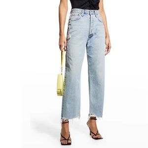 AGOLDE 90’s Loose Fit Crop Mid Rise in Nerve size 29